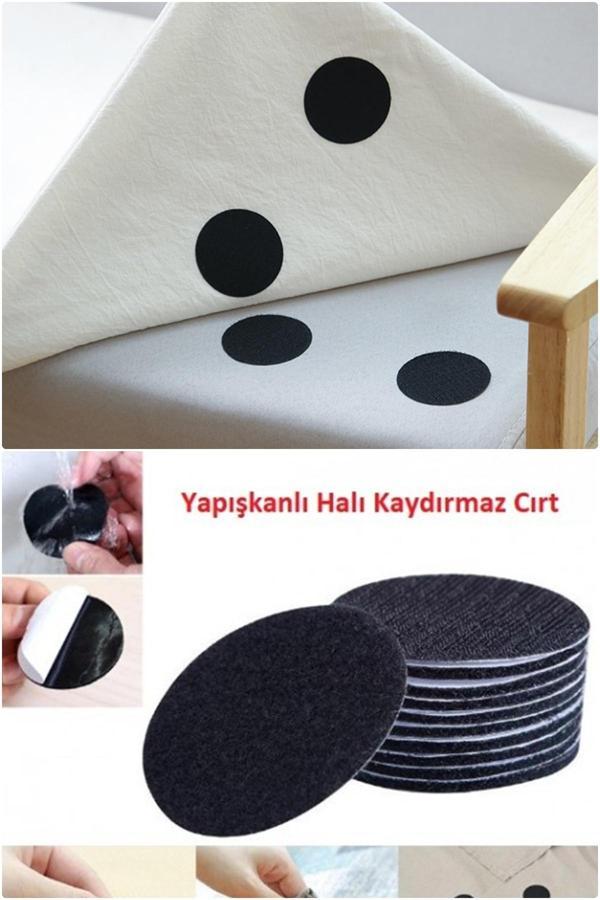 Muhen Halı Tabanı Sabitleme Yardımcısı: 10 Adet Yıkanabilir Ped İle Halılarınızın Kaymalarını Önleyin - Image 1