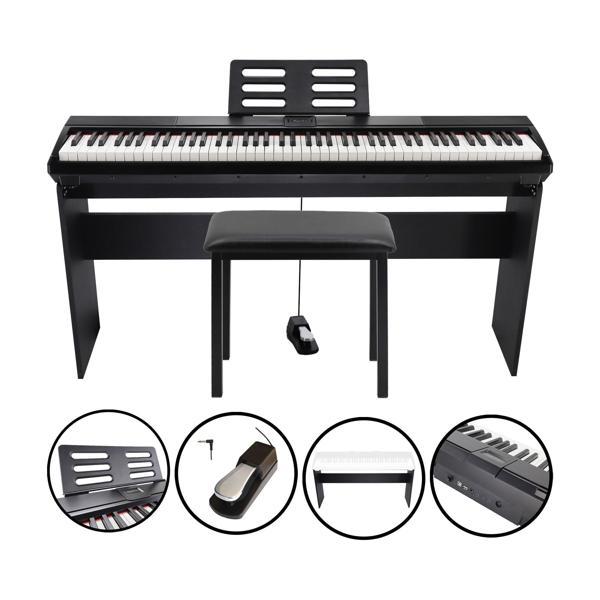 Jwin Sapphire SDP-110 Çekiç Aksiyonlu 88 Tuşlu Dijital Piyano + Tabure - Siyah - Image 1