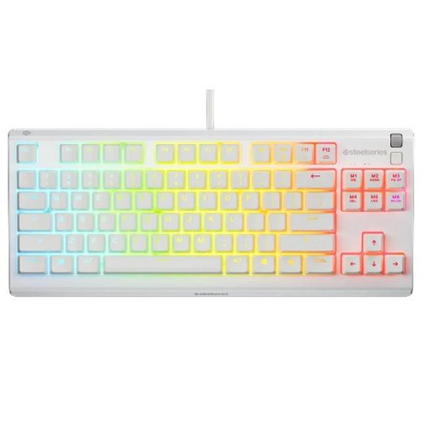 SteelSeries Apex 3 TKL TR Q RGB Membrane Kablolu Beyaz Gaming (Oyuncu) Klavye - Image 1