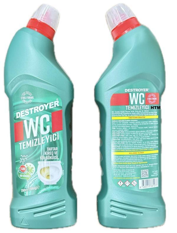 KALİTE - DESTROYER WC TUVALET TEMİZLEYİCİ 750 ML DESTROYER SÜPER GÜÇLÜ KİREÇ VE KİR SÖKÜCÜ - Image 1