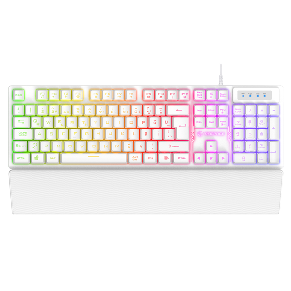 Rampage KB-RX77 RUNNER Rainbow Beyaz Gaming Klavye - Image 1