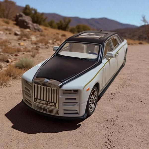 Metal Araba Çek Bırak Rolls Royce Krem Sesli ve Işıklı  - Image 1
