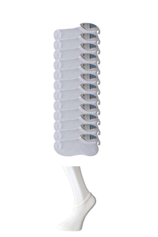 Beyaz Erkek Görünmez Çorap 12 çift - Image 1