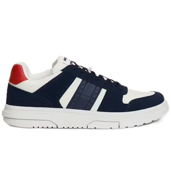 Tommy Jeans The Brooklyn Mixed Texture Suede Trainers Sneaker Navy Günlük Spor Ayakkabı Lacivert - Image 1