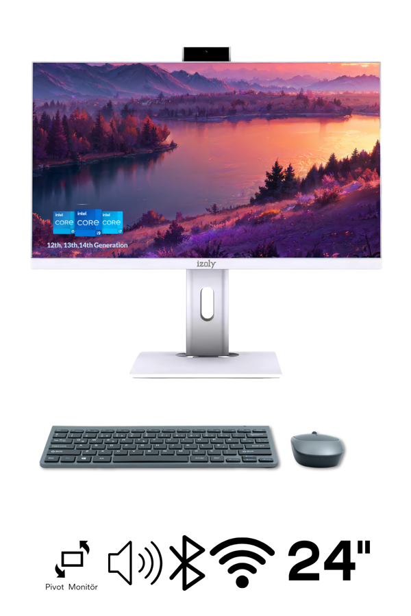  H501 İ5-12400 16GB 256GB M.2 Nvme SSD 24" FHD Pivot All In One Bilgisayar - Image 1