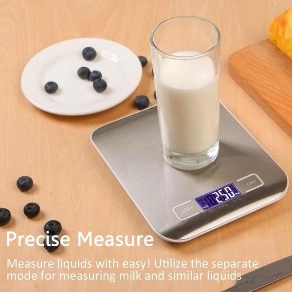 Lüx Dijital Mutfak Terazisi 5 Kg 1 Gr Hassas Paslanmaz Çelik + Pil - Image 1