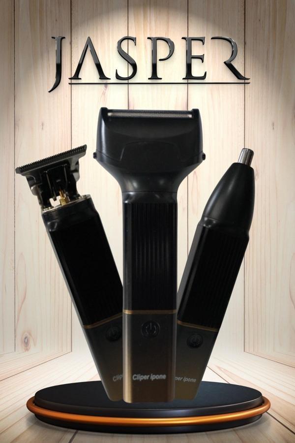 JASPER JPR-2020 PRİME Çok Fonsiyonlu 3 Başlıklı Saç Sakal Burun Kulak Temizleme Makinasi - Image 1