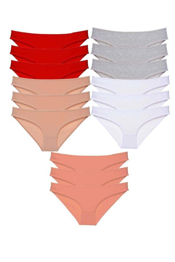 15 adet Süper Eko Set Likralı Kadın Slip Külot 520 - Image 1