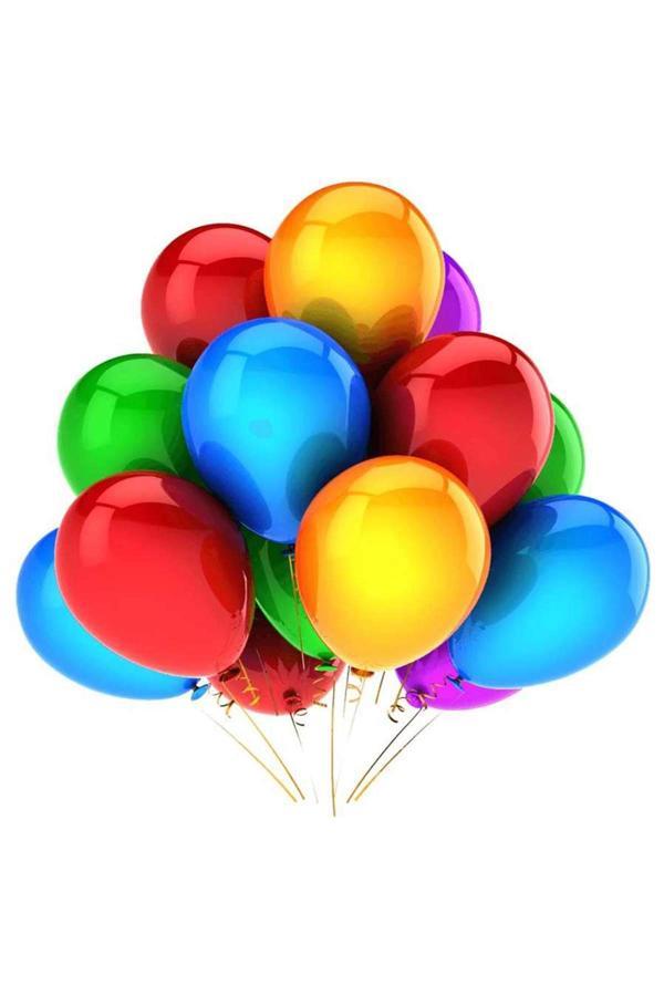 Karışık Renkli Metalik Süsleme ve Parti Balonu 12 Inch 40 Adet - Image 1