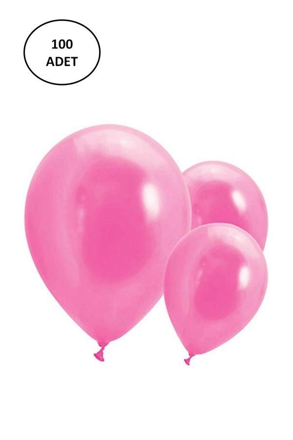 İç Mekan Dekorasyon Balonu Pembe - 100 Adet - Image 1