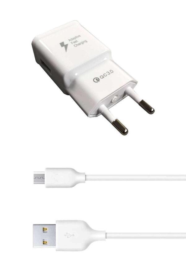 Android Mikro Uçlu Hızlı Şarj Aleti 3.1A 1 Metre Kablolu Hızlı Şarj Cihazı - Image 1