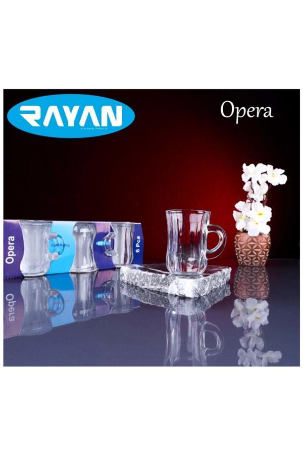 Rayan Opera 6'lı Kulplu Çay Bardağı - Image 1
