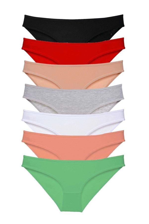 7 adet Süper Eko Set Likralı Kadın Slip Külot Set 1 - Image 1