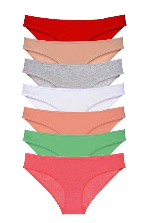 7 adet Süper Eko Set Likralı Kadın Slip Külot Set 8 - Image 1