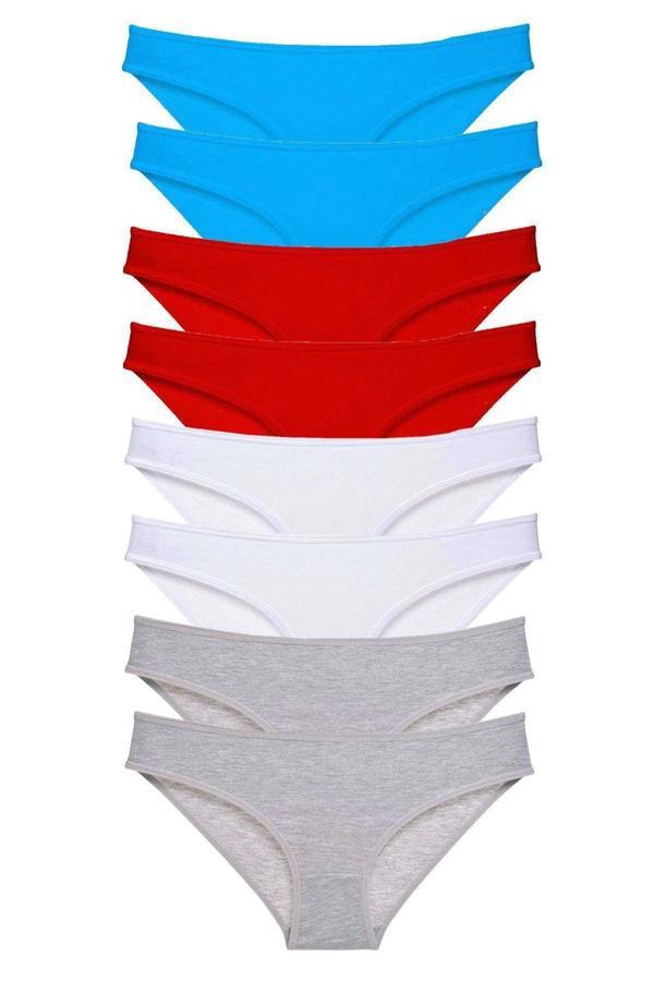 8 adet Süper Eko Set Likralı Kadın Slip Külot 530 - Image 1
