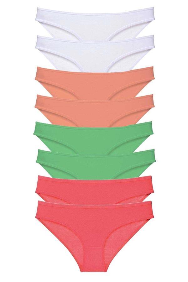 8 adet Süper Eko Set Likralı Kadın Slip Külot 527 - Image 1