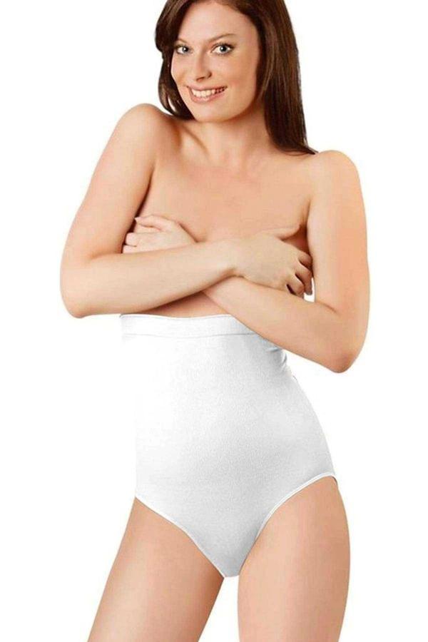 Elite Life Dikişsiz Şekillendirici Silikonlu Kadın Beyaz Slip Korse 890 - Image 1