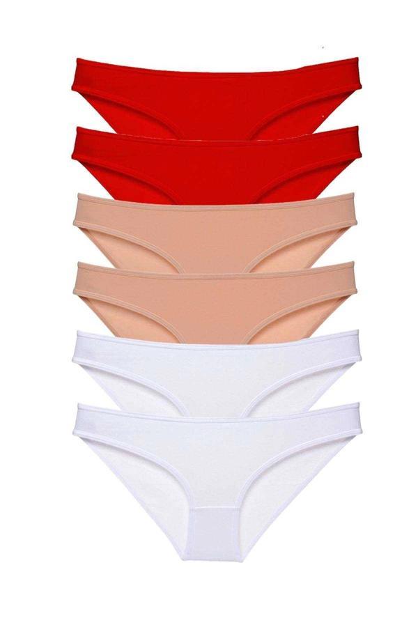 6 adet Süper Eko Set Likralı Kadın Slip Külot 547 - Image 1