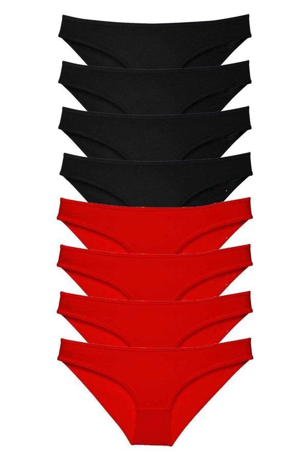 8 adet Süper Eko Set Likralı Kadın Slip Külot - Image 1