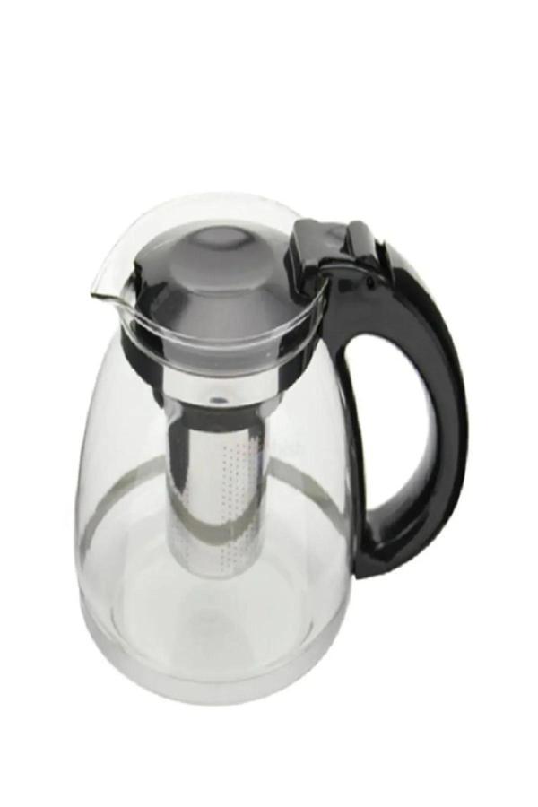 Çelik Süzgeçli Cam Çaycı Servis Demlik 1500 Ml. Royaleks-7488 - Image 1