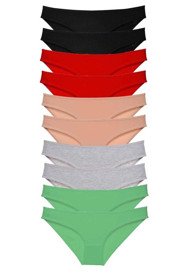 10 adet Süper Eko Set Likralı Kadın Slip Külot 502 - Image 1
