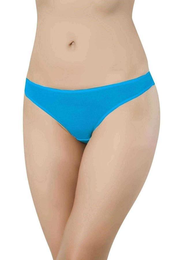 Mavi Kadın Günlük Pamuklu Likralı Özel Poşet İçinde Taşınabilir Acil Durum Slip Külot - Image 1