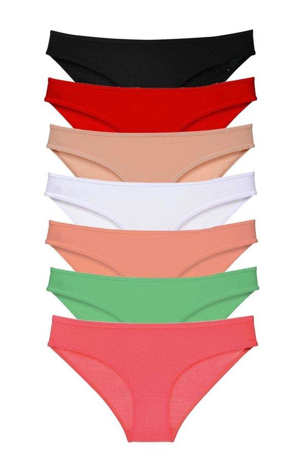 7 adet Süper Eko Set Likralı Kadın Slip Külot Set 5 - Image 1