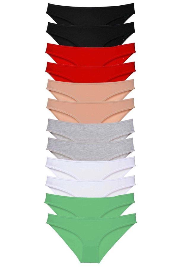 12 adet Süper Eko Set Likralı Kadın Slip Külot Set 2 - Image 1