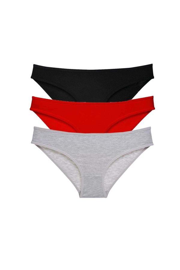 3 adet Süper Eko Set Likralı Kadın Slip Külot 540 - Image 1