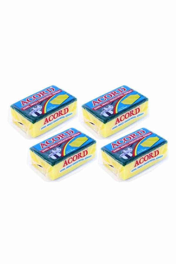 4 adet Jumbo Boy Endüstriyel Çok Amaçlı Bulaşık Süngeri  13x8x4 cm - Image 1