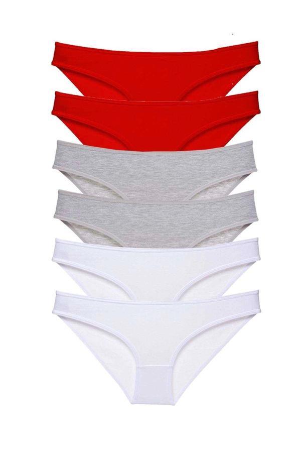 6 adet Süper Eko Set Likralı Kadın Slip Külot 548 - Image 1