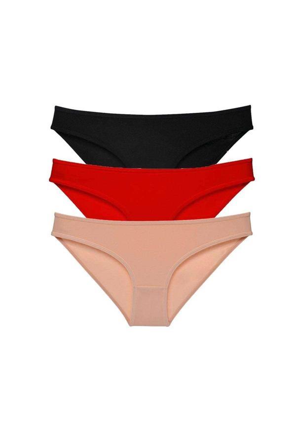 3 adet Süper Eko Set Likralı Kadın Slip Külot 539 - Image 1