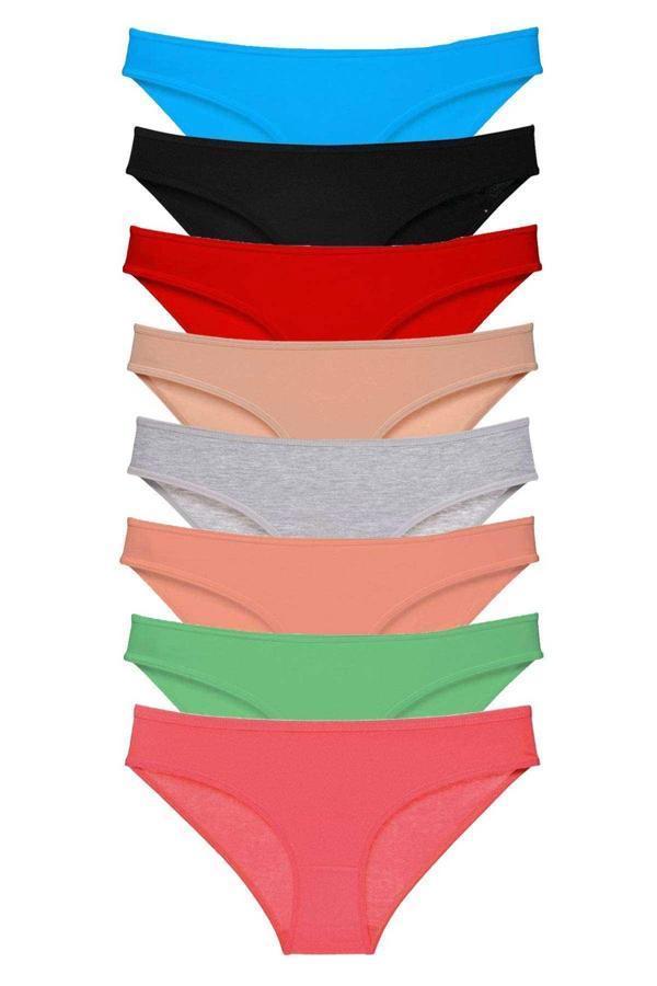 8 adet Süper Eko Set Likralı Kadın Slip Külot Set 4 - Image 1