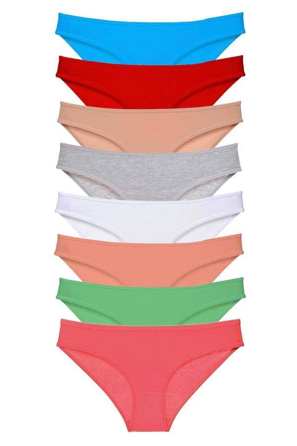 8 adet Süper Eko Set Likralı Kadın Slip Külot Set 8 - Image 1
