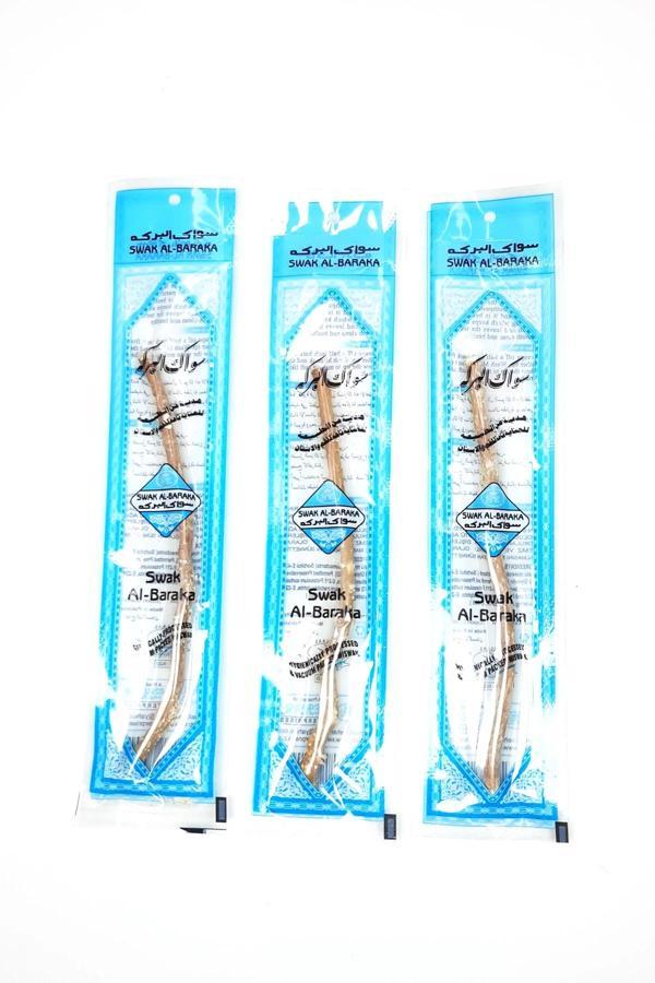 3 Adet Taze Doğal Diş Fırçası Misvak Vakumlu Paket 15 cm Orta Boy - Image 1