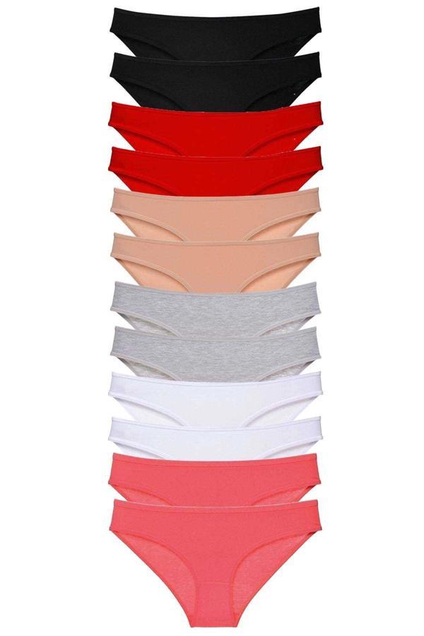 12 adet Süper Eko Set Likralı Kadın Slip Külot Set 3 - Image 1