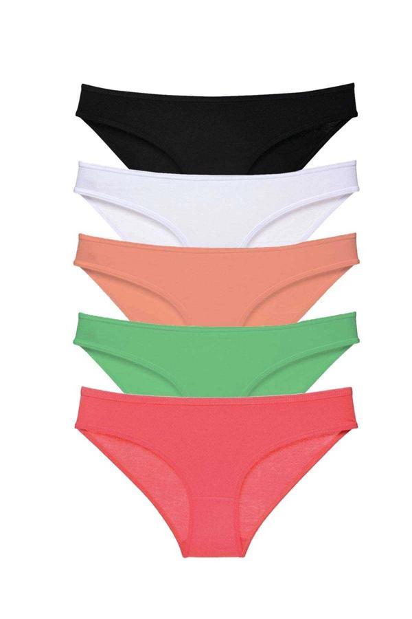 5 adet Süper Eko Set Likralı Kadın Slip Külot 517 - Image 1