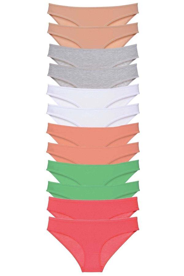 12 adet Süper Eko Set Likralı Kadın Slip Külot Set 6 - Image 1