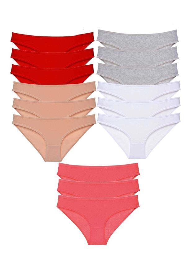 15 adet Süper Eko Set Likralı Kadın Slip Külot 522 - Image 1