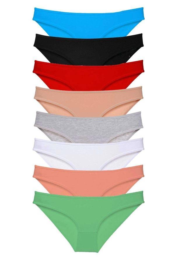 8 adet Süper Eko Set Likralı Kadın Slip Külot Set 1 - Image 1