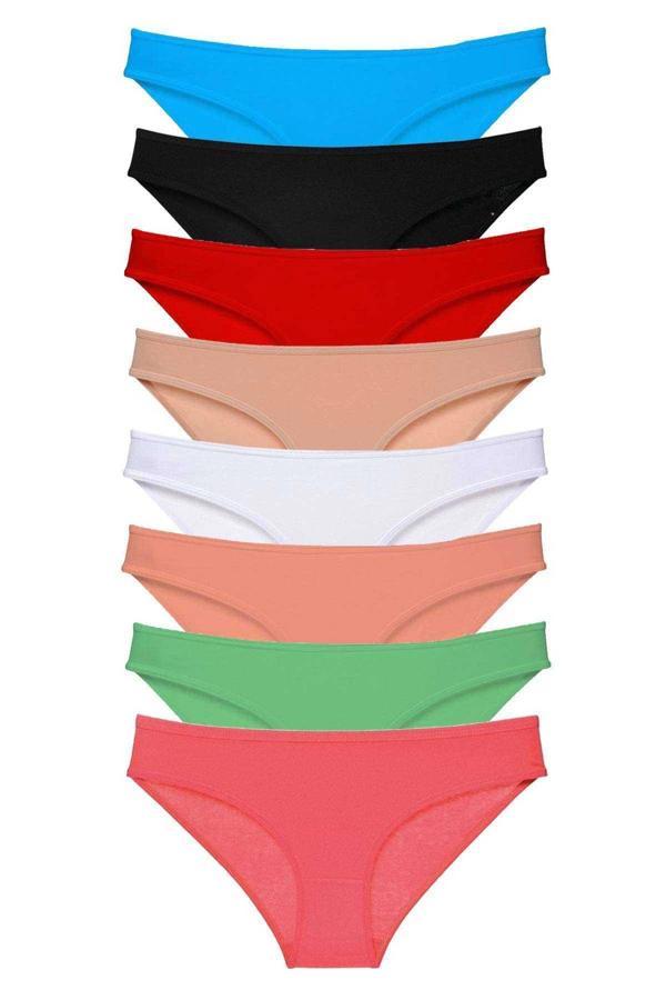 8 adet Süper Eko Set Likralı Kadın Slip Külot Set 5 - Image 1