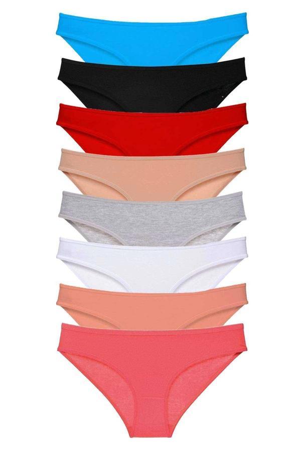8 adet Süper Eko Set Likralı Kadın Slip Külot Set 2 - Image 1