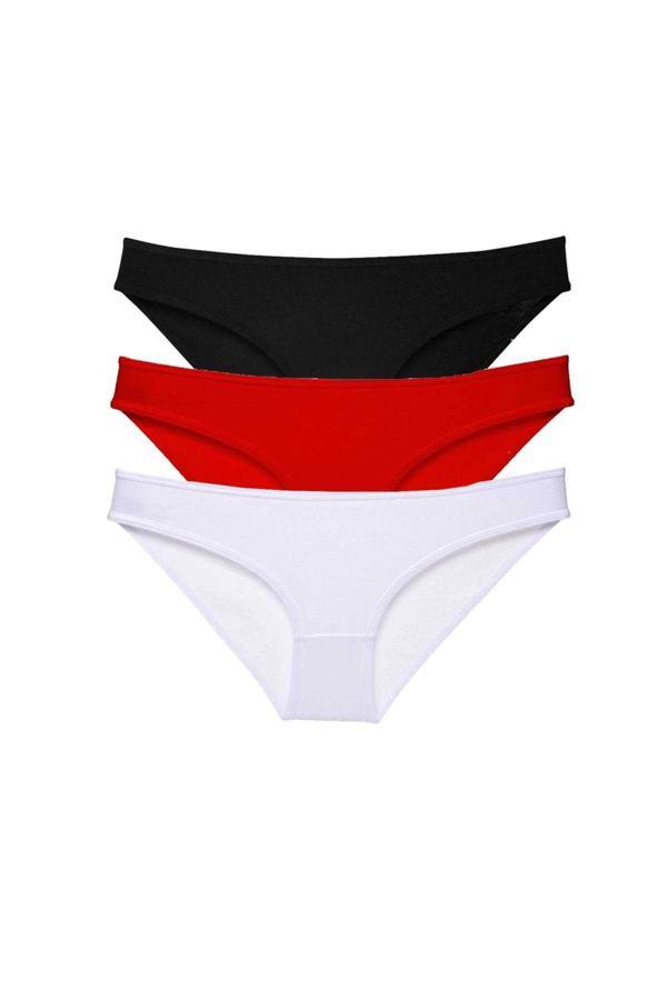 3 adet Süper Eko Set Likralı Kadın Slip Külot 535 - Image 1