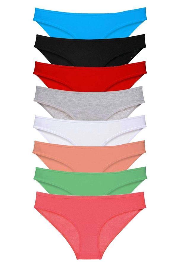 8 adet Süper Eko Set Likralı Kadın Slip Külot Set 6 - Image 1