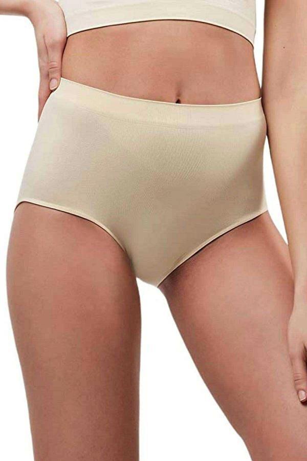 Elite Lite Kadın Yüksek Bel Dikişsiz İz Yapmaz Slip Külot Ten 811 - Image 1