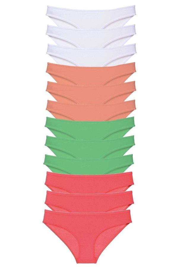12 adet Süper Eko Set Likralı Kadın Slip Külot 511 - Image 1