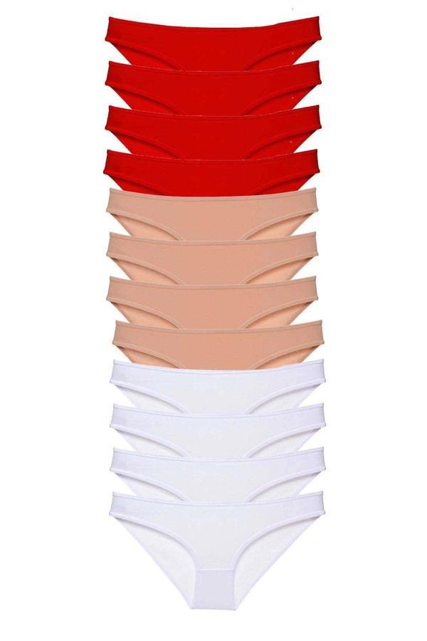 12 adet Süper Eko Set Likralı Kadın Slip Külot 508 - Image 1