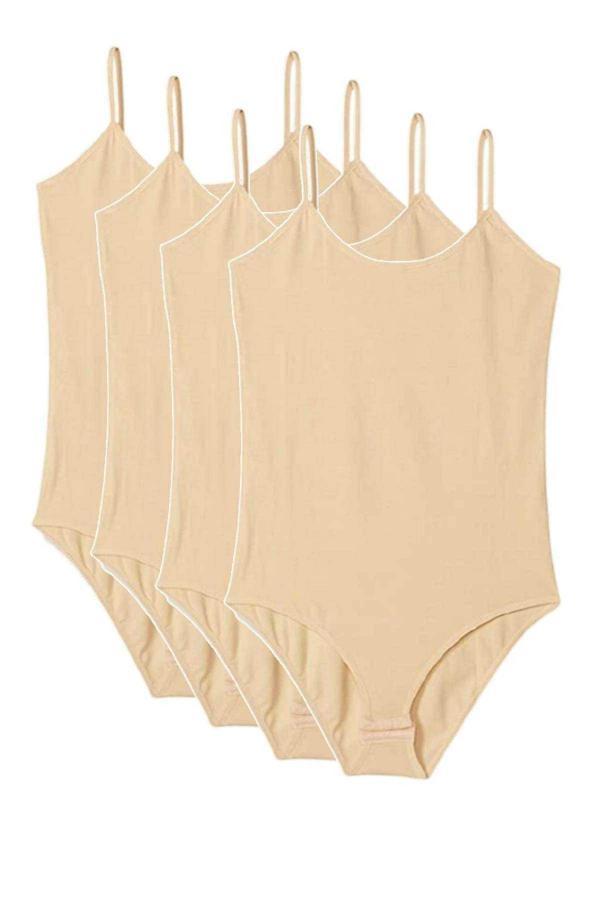 4 Adet İp Askılı Kadın Çıtçıtlı Body Ten - Image 1