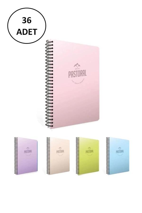 Gıpta A6 Pastoral Spiralli Plastik Kapak Defter 80 Yaprak Çizgili - Image 1
