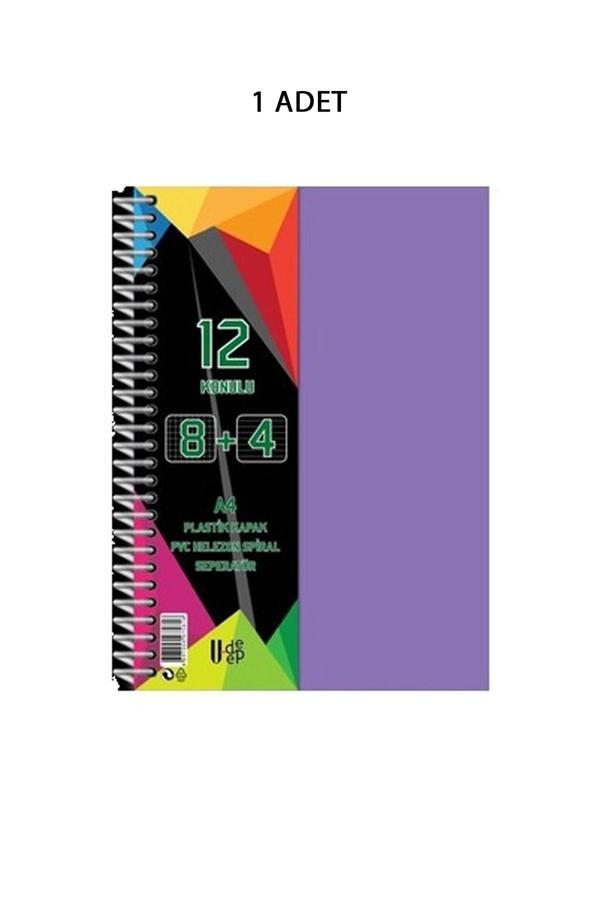 Spiralli PP Kapak 8+4 300 Yaprak 12 Ayraçlı Defter - Image 1